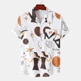 thumbnail image 2 of Hombres Casual Botones Playa Sin posicionamiento Estampado floral Turndown Camisa de manga corta Blusa Pompotops oipoqjl49251, 2 of 9