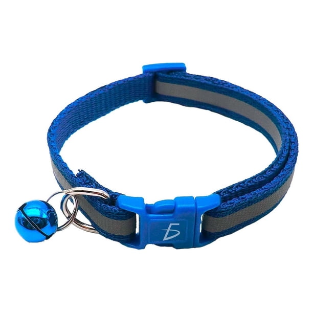 Collar Anti Reflectante Ajustable Campana Mascotas 32cm Color Morado