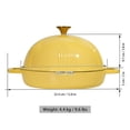 thumbnail image 5 of Flavehc Bread Oven Cast Iron Bread Dutch Oven with Cloche Lid for Bread Baking Darkcyan Enameled Cast Iron Bread Oven with Dome Lid for Sourdough, 5 of 5
