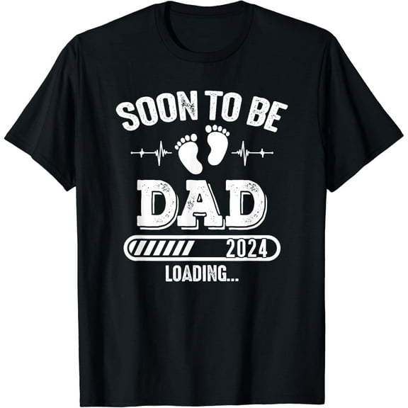 Soon to Be Dad 2024 Loading for Pregnancy Announcement Vintage Gifts Father's Day T-shirt
