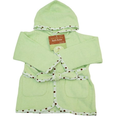 TL Care 0-9 Months 100 Percent Organic Cotton Baby Bathrobe, Celery