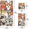 thumbnail image 2 of Coolnut Dogs and Cats Faces Bath Towels Soft Absorbent Bath Towels Bath Towel Set of 3 for Home Hotel Bathroom Decor, 2 of 6