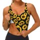 thumbnail image 3 of Fotbe Sunflower 6 Sujetador Deportivo Largo sin Aros para Mujer con Almohadillas y Soporte Medio, Transpirable y Absorbente, Camiseta Tipo Chaleco o Tank Top-XX-Large, 3 of 8