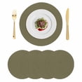 Abstract Solid Color Round Braided Placemats Set of 4, Simple Avocado ...