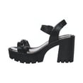 thumbnail image 3 of Zapatillas Para Mujer Tacón Ancho Cadena Casuales Negro negro 25 Incógnita 032D2A, 3 of 7