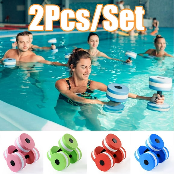 Zhaomeidaxi Water Dumbbells Aquatic Exercise Dumbells Water Aerobics Workouts 2PCS Foam Barbells Hand Bars Pool Resistance for Men Women Kids Weight Loss Water Sports Fitness Tool