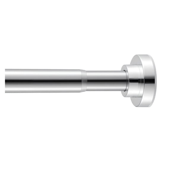 Shower Curtain Rod 28-76 Inch, 1 Inch Stainless Steel Tension Rod, No Drill Adjustable Bathroom Rod with Holders, for Shower, Window, Closet - Silver