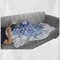 thumbnail image 5 of Blue Mandala Soft Flannel Fleece Throw Blanket, Pointy Petals Ornament Ethnic Floral on Plain Background, Cozy Plush for Indoor and Outdoor Use, 60" x 80", Azure Blue Deep Sky Blue, by Ambesonne, 5 of 5