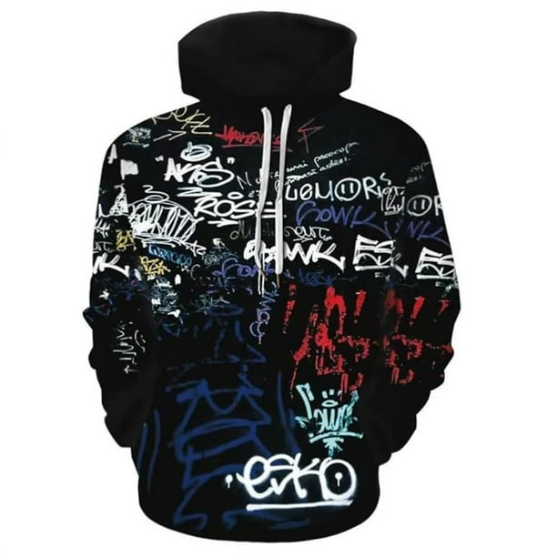 MHFRRA Sudadera con Capucha y Estampado Gráfico de Mezcla Suave con Bolsillo Frontal Tipo Cangurera para Una Comodidad Informal Azul oscuro