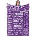 thumbnail image 1 of LHSHID Nurse Week Gifts for Women Purple Throw for Nurses Thank You Appreciation Blanket for The Best Nurse Practitioner Ever 30x40in, 1 of 6