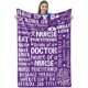 thumbnail image 1 of LHSHID Nurse Week Gifts for Women Purple Throw for Nurses Thank You Appreciation Blanket for The Best Nurse Practitioner Ever 60x80in, 1 of 6