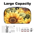 thumbnail image 3 of Sunflower Travel Cord Organizer Case Small with Cable Organizer, USB Pouch, and Phone Charger Organizer - Oxford Cloth Waterproof Storage Bag for Electronic Devices - 5.9x9.44x3.14 in, 3 of 6