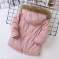 thumbnail image 4 of XFLWAM Baby Toddler Girl Heavy-Weight Winter Parka Jacket Water-resitant Sherpa Lined Faux Fur Hood Winter Outwear Coats, 4 of 8