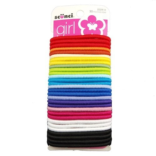 Conair Scunci Girl Large Hair Ties, 30 count