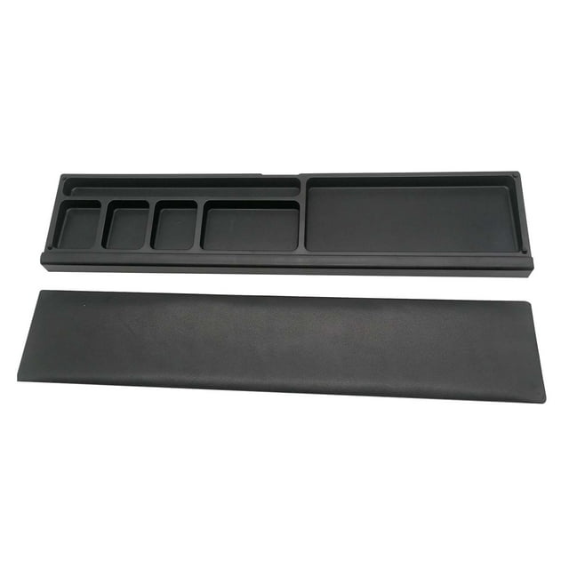 Desktop Storage Box, Ergonomic Keyboard & Mouse Wrist Rest with Non-Slip Base, Soft Foam Support for Office Typing & Gaming, White/Black Color Options for Desk Organization & Comfort