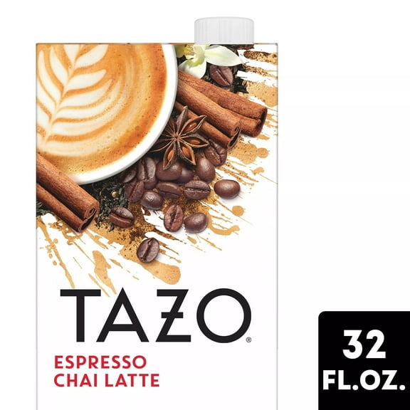TAZO Espresso Chai Latte Liquid Concentrate, Black Tea, 32oz Carton(Pack of 2)