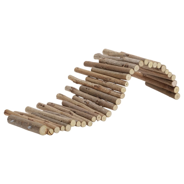 Jaulas únicas para hámster, cercas de madera, plataformas para hámster, accesorios para jaulas de hámster, color madera, 11.81 pulgadas