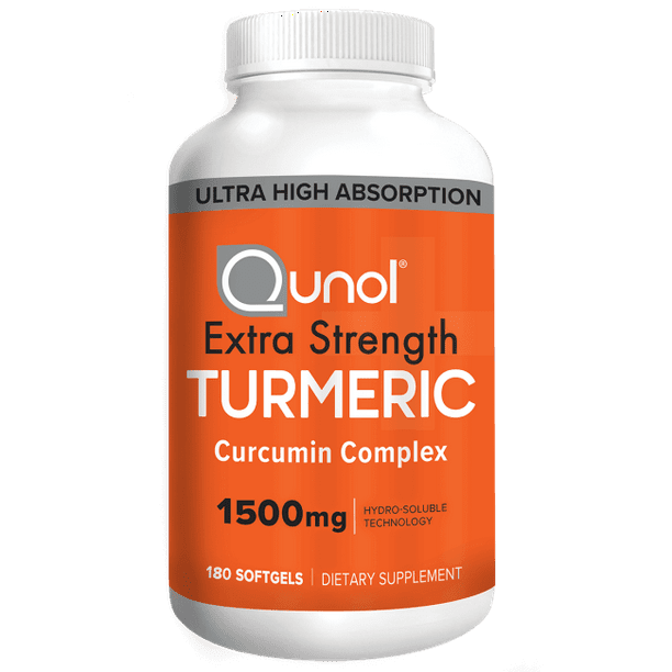 Qunol Extra Strength Turmeric Curcumin Complex 1,500 mg 180 Sgels