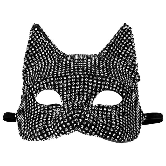 Cat Girl Earmuffs with Rhinestones for Masquerade Party Decor Multi Color Fits Most People