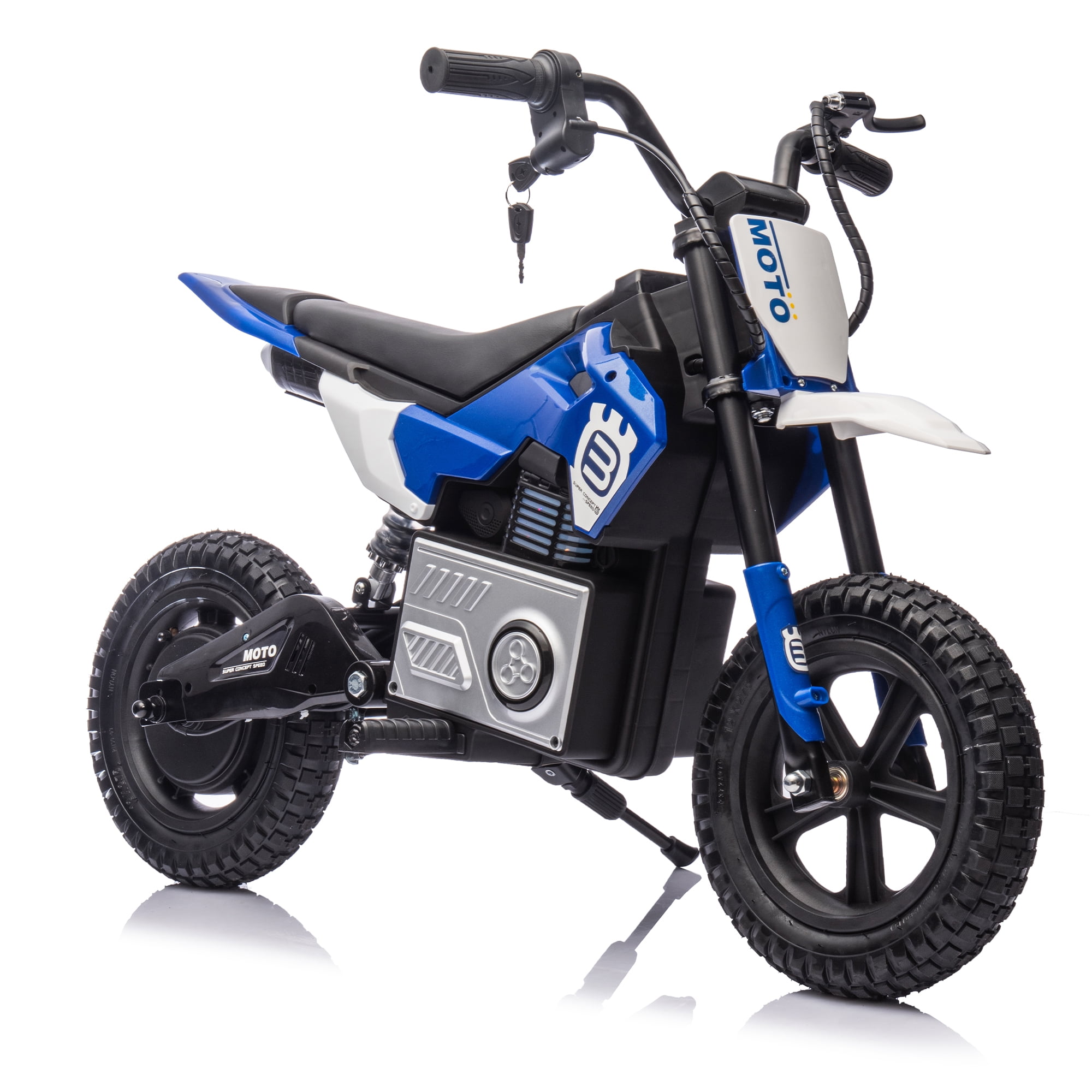 SaveJoy 24V Kids Electric Motorcycle, 200W High-Speed Motor, Ride on Toys for toddlers 5-15, Blue