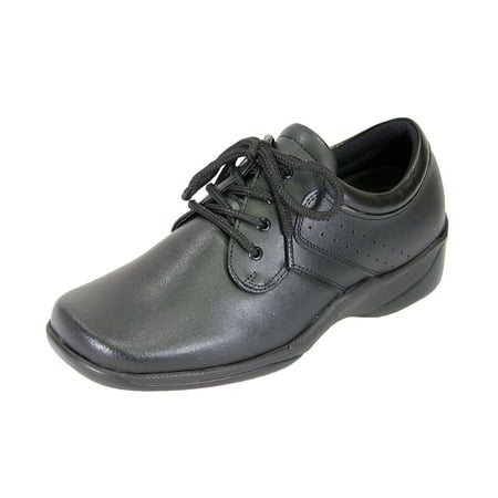 24 HOUR COMFORT Delores Wide Width Professional Sleek Shoe BLACK 6