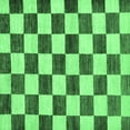thumbnail image 1 of Ahgly Company Indoor Square Checkered Emerald Green Modern Area Rugs, 8' Square, 1 of 4