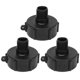 thumbnail image 4 of Conector de manguera de rosca, 3 piezas Conector de tanque IBC Adaptador de drenaje de tanque IBC Conector de grifo Máxima comodidad, 4 of 8