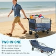 thumbnail image 3 of Arshin 2 in 1 Beach Cart Chairs with Wheels,4 Wheels Folding Beach Chair,Foldable Tanning Chair Beach Lounge Chair for Outdoor, Beach, Pool, Sunbathing, 3 of 8