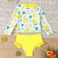 thumbnail image 2 of mgoYE Swimsuit for Girls 5t Toddler and Little Girls Rash Guard Sets with Bikini Bottoms Swimwear(Yellow,4-5 Years), 2 of 7