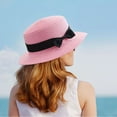 thumbnail image 3 of BadPiggies Summer Sun Hat for Women Wide Brim Sun Protection Straw Hat for Beach and Fishing (Coffee), 3 of 10