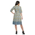 thumbnail image 2 of Moomaya Robe en Coton Imprimée pour Femme Longueur Midi Manches Courtes Tenue d'Été Vêtements, 2 of 4