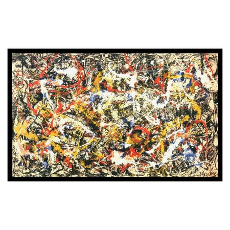 Convergence Framed Wall Art by Jackson Pollock - 37.04W x 22.79H in.