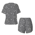 thumbnail image 5 of Kdxio Airplane Routes Around The World Print Pajamas Sets for Women Short-Sleeved Pjs with Lounge Shorts Two Piece Sleepwear S-4XL, 5 of 9