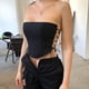 thumbnail image 2 of Top sin tirantes con lazos laterales, top de tubo para mujer Top sin tirantes para mujer Top de tubo con lazos laterales Rendimiento de primera, 2 of 6