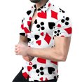 thumbnail image 3 of Camisas de lunares para hombre, camisas casuales de verano con estampado 3D, camisas de playa hawaianas, camisa de manga corta con solapa, ropa de calle para hombre y mujer, 3 of 5