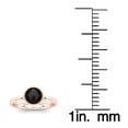 thumbnail image 2 of SuperJeweler 1/2 Carat Rose Cut Black Diamond Solitaire Engagement Ring In 14 Karat Rose Gold For Women, 2 of 6