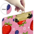 thumbnail image 4 of Coolnut 12"x9" Strawberry Clipboard A4 Size Standard Size Clipboards Decorative Clipboard with Low Profile Metal Clip for Office, School, Nurses, Students, 4 of 7