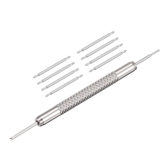 Reemplazos de pasadores de banda de reloj Uxcell de 21 mm, diámetro de 1.5 mm, 8 piezas, con herramienta de barra de resorte