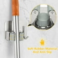 thumbnail image 3 of Broom Holder Wall Mount Self Adhesive, Sturdy Heavy Duty Stainless Steel Mop Gripper Rack Perforated Free, Perfect for Laundry Room Organizer, Fit with Laundry Kitchen Garage Garden Storage System, 3 of 5