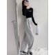 thumbnail image 4 of Pantalones para mujer, estilo Harajuku, estilo informal, elegante, a la moda, largos, estilo japonés, holgados, combinables, para otoño, 4 of 6