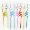 48 Pcs Reusable Unicorn Alpaca Mermaid Straws Daughters Girls Party Favor Kids