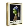 thumbnail image 3 of Stupell Industries Funny Alien Girl Roswell NM Travel & Places Painting Gold Floater Framed Art Print Wall Art, 3 of 6