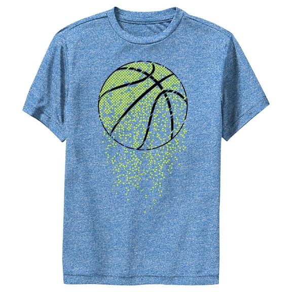 Boy's Lost Gods Basketball Pixel Art Performance Graphic Tee Royal Blue Heather X Large