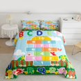 thumbnail image 2 of Manfei Kids Numebr Game Full Size Comforter Sets,Kawaii Daisy Flowers Bedding Comforter Set,Rainbow 26 Letters Alphabet Bedding Sets For Girls Kids,Microfiber Bedroom Decor Reversible,3 Pieces, 2 of 8
