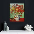 thumbnail image 4 of TIAOTIAOHOU Print simulation texture on canvas painting Vincent Van Gogh Famous Classic Wall Art Red Poppies and Daisies in Vase Wall Ornate Framed, 4 of 4