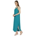thumbnail image 3 of Inkmeso Robe d'Été Unie Aguichant pour Femmes à Bretelles Spaghetti Décontractée de Plage et de Villégiature Robe Maxi, 3 of 7
