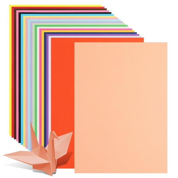 100 hojas de papel de cartulina, cartulina de colores, papeles de origami coloridos, papel de color, hojas de origami, papeles artesanales