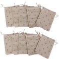 thumbnail image 1 of 10 bolsas de para , margaritas/puntos, yute, de joyería, bolsa con cordón, 1 of 8
