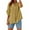 Yellow, variant on Harpily Women's Solid Colored Linen Blend Stand Collar Long Sleeve Button Shirt