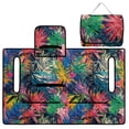 thumbnail image 4 of COEQINE Golf Cart Seat Cover Towel with Foldable Design and Carry Handle, Universal 51.2"x30.3", Comfort Quilted Polyester, 4 Front Pockets, Easy to Clean, Colorful Tropical Leaf, 4 of 8